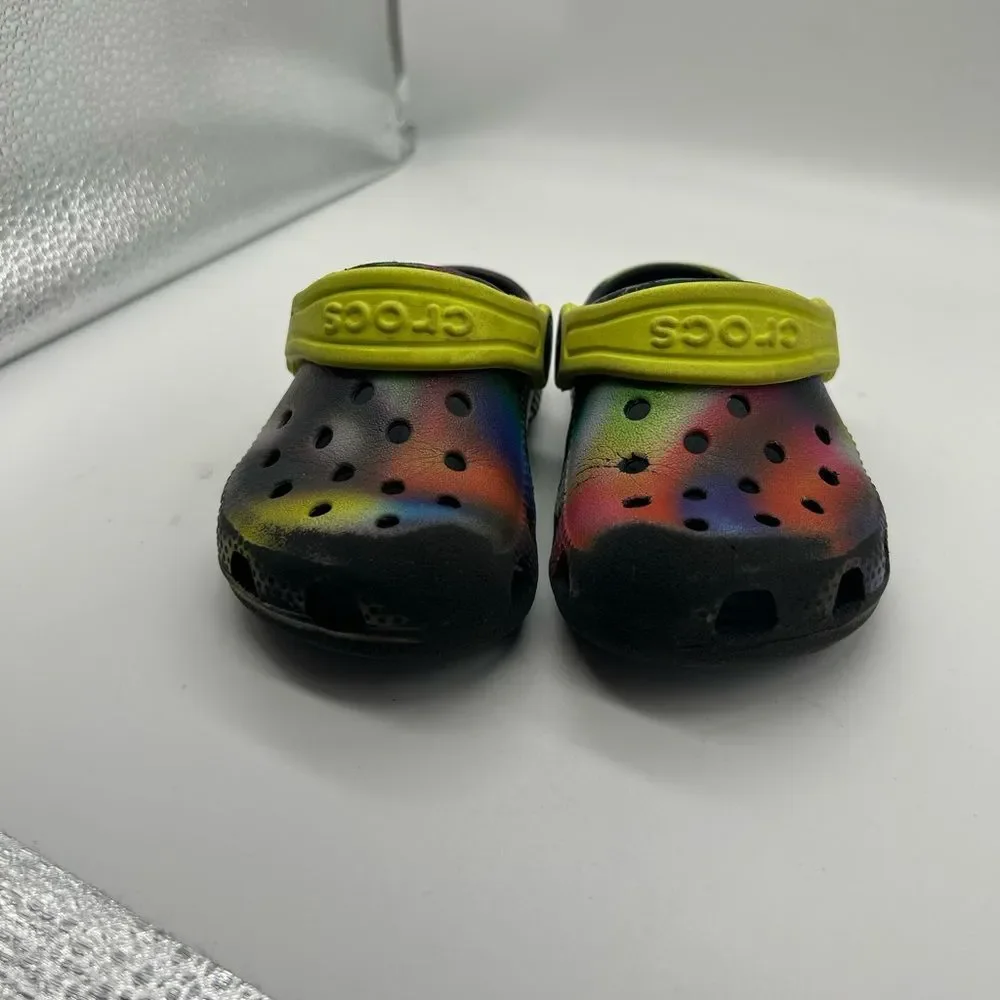 Crocs Kids Multicolor Slip-on Clogs with Yellow Strap